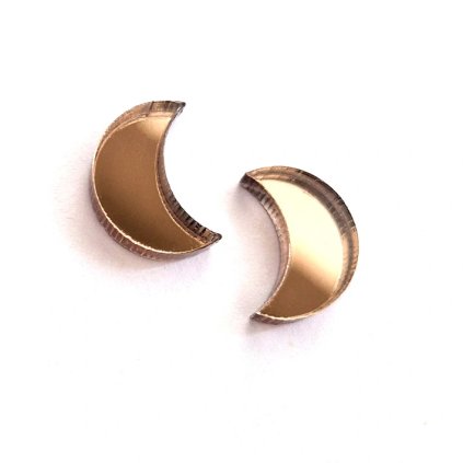 MOON bronz  náušnice bronzové