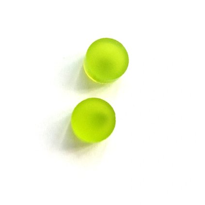 Basic circle lime frost  náušnice limetkové, matné