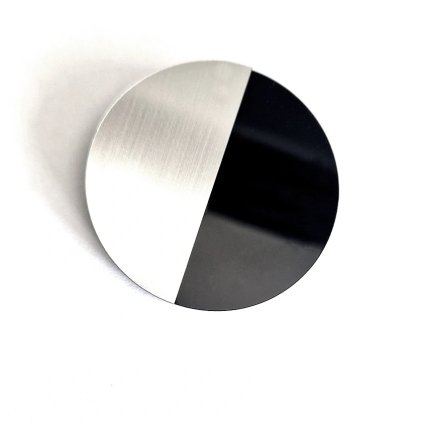 DUALITY brož černá / stříbrná  výrazná designová brož