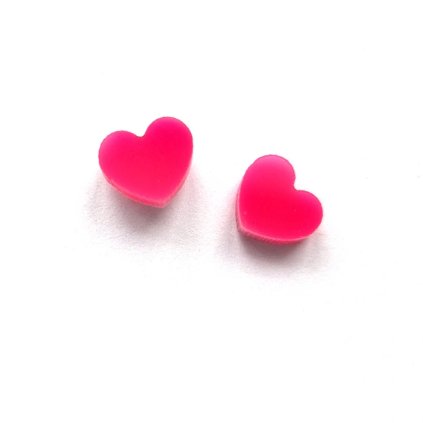 HEART MINI barbie pink náušnice  náušnice srdíčka růžová