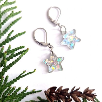 Aurora STAR hanging  hvězdné visací náušnice
