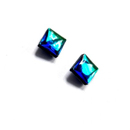 Square mini Chameleon  náušnice holografické