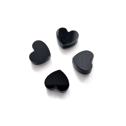 HEART MINI black náušnice  náušnice srdíčka - černá