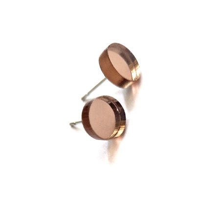 Basic circle mirror bronz  náušnice bronzové