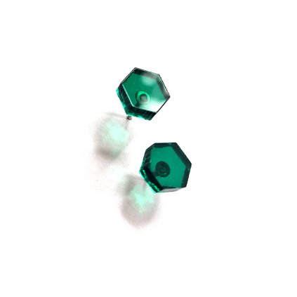 basic hexagon smaragd nausnice notasheep 2