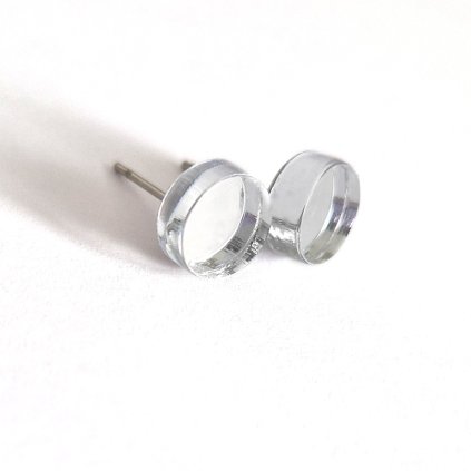 basic circle silver mirror nausnice plexi notasheep
