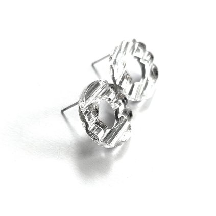 designove nausnice circle cut structured silver notasheep