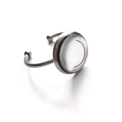 PRSTEN HALF LINE  stříbrný