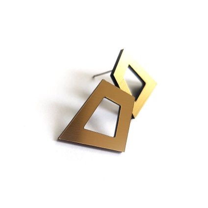SKEWED GEOMETRY gold LIMITED  naušnice zlaté