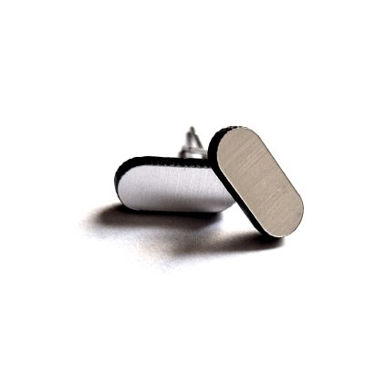 MINI ELLIPSE silver  náušnice stříbrné plexi