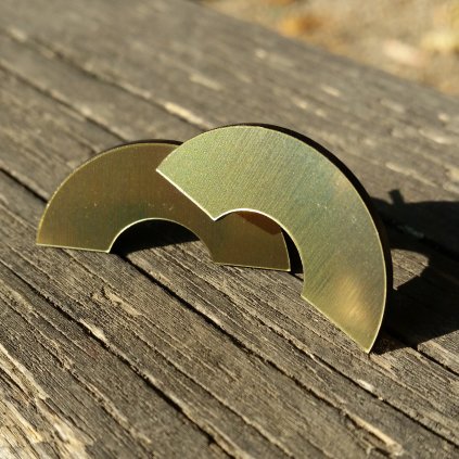 HALF CIRCLE GOLD  náušnice zlaté plexi