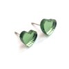 HEART MINI kiwi náušnice  náušnice srdíčka - zelená zrcadlová