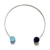 REBEL náhrdelník FULL ice blue  dvojitý náhrdelník ledově modrý / černý