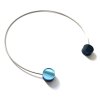 REBEL náhrdelník FULL ice blue  dvojitý náhrdelník ledově modrý / černý