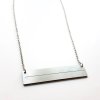 RECTANGLE LINE 1 náhrdelník  metalicky stříbrný náhrdelník s minimalistickou linkou
