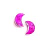 MOON shiny magenta  náušnice se třpytkami