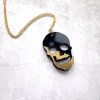 HALLOWEEN SKULL gold  náhrdelník
