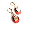 AVOCADO hanging red  visací náušnice