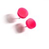 Basic circle barbie pink  náušnice růžové