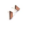 Náušnice COMBI TRIANGLE white / copper pink  bílá / měděná