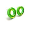 Circle Cut ULTRA GREEN - almost perfect  náušnice holografické