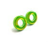 Circle Cut ULTRA GREEN - almost perfect  náušnice holografické