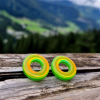 Circle Cut ULTRA GREEN - almost perfect  náušnice holografické