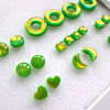 Circle Cut ULTRA GREEN - almost perfect  náušnice holografické