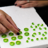 Circle Cut ULTRA GREEN - almost perfect  náušnice holografické