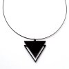 TRIANGLE DOUBLE BLACK  černý náhrdelník