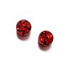 RED PASSION basic circle  náušnice červené třpytivé