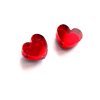 HEART MINI RED náušnice  náušnice srdíčka - červená zrcadlová