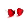 HEART MINI RED náušnice  náušnice srdíčka - červená zrcadlová