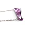 Skewed mirror lilac náhrdelník  šalvějové/stříbrné plexi
