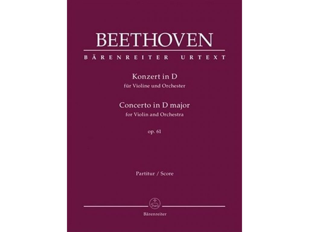 Koncert D dur pro housle a orchestr op. 61 - partitura