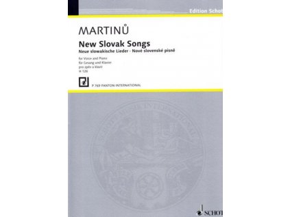 Nové slovenské písně pro zpěv a klavír