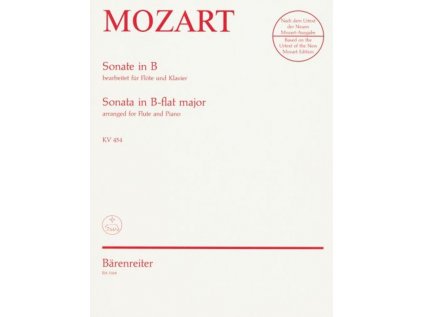 Sonáta B dur KV 454 v úpravě pro flétnu a klavír
