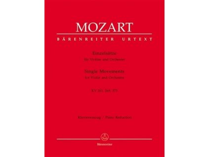 Jednotlivé části pro housle a orchestr. Adagio KV 261, Rondo KV