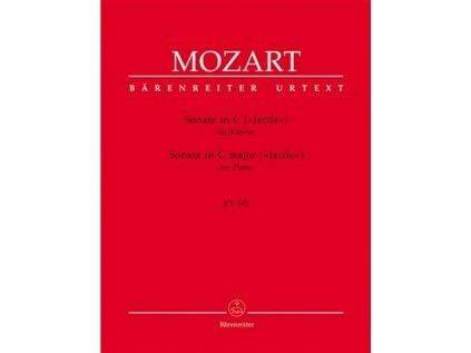 Sonata in C major 'facile' for Piano C major KV 545