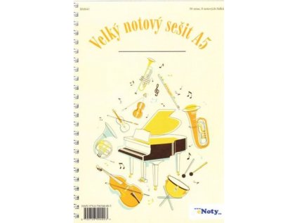Velký notový sešit A5 - 50 listů