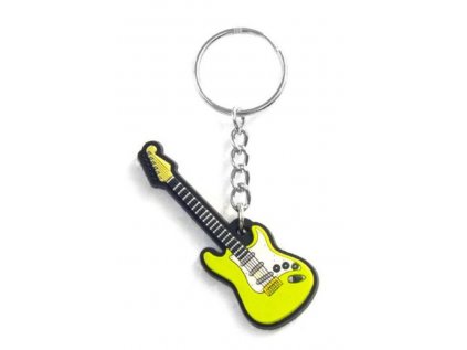 Přívěšek na klíče - Elektrická kytara (zelená)
