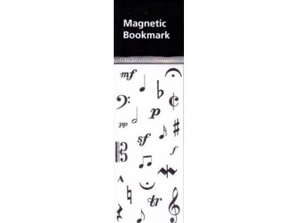 Záložka do knihy magnetická - hudební symboly