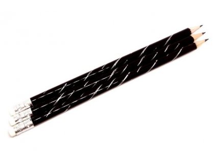 Tužka s gumou - příčné flétny (černá)