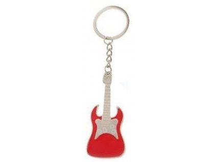 Přívěšek na klíče - kytara (červená)