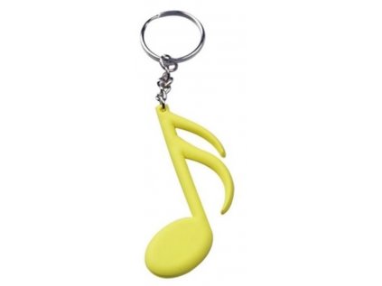 Přívěšek na klíče - nota (žlutá)