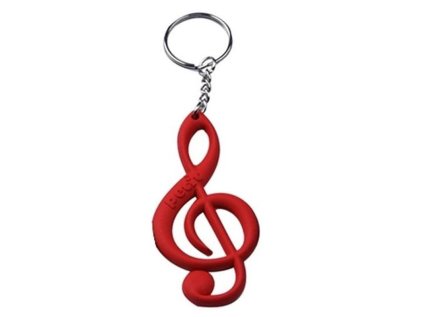 Přívěšek na klíče - houslový klíč (červený)