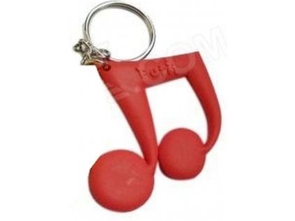 Přívěšek na klíče - noty (červené)