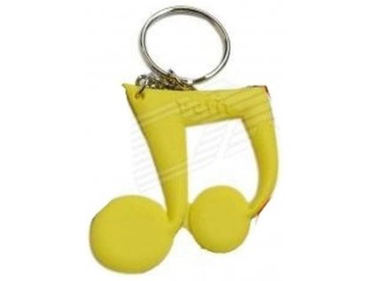 Přívěšek na klíče - noty (žluté)