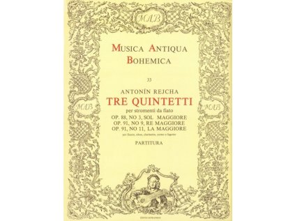 Tre quintetti per stromenti da fiato (op. 88, č. 3, op. 91, č. 9 a 11)