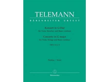 Koncert pro violu, smyčce a basso continuo G dur TWV 51:G9